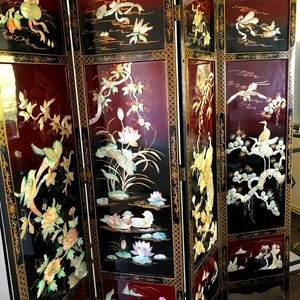 Antique Oriental partition mother of pearl
